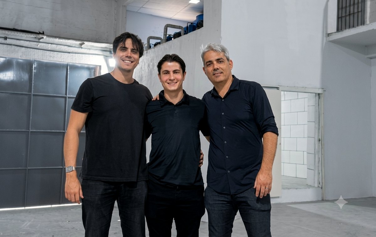 Gustavo, Renan e Vinícius, fundadores da Nobra